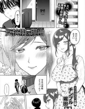 【エロ漫画】巨乳美人な母親が自分の万引きをもみ消すために担任に犯されている姿を見た息子が、押し殺していた母親を犯したいという自分の気持ちに気づいてしまい…！？