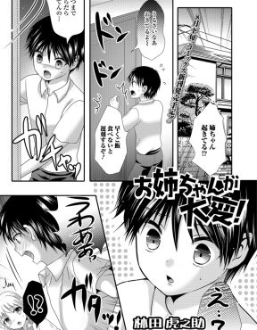 【エロ漫画】姉に突然ちんこが生えてしまい勃起が収まらないので手コキして性欲処理してあげたら、興奮した姉に襲われアナル処女を奪われた弟ｗ