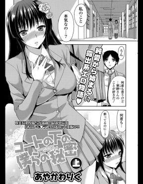 【エロ漫画】何度ふられてもあきらめない男子が、実は露出狂だった巨乳JKにこんな女嫌でしょ？と言われるが、夜の公園で激しくいちゃラブ中出しセックスして付き合うことになった♡